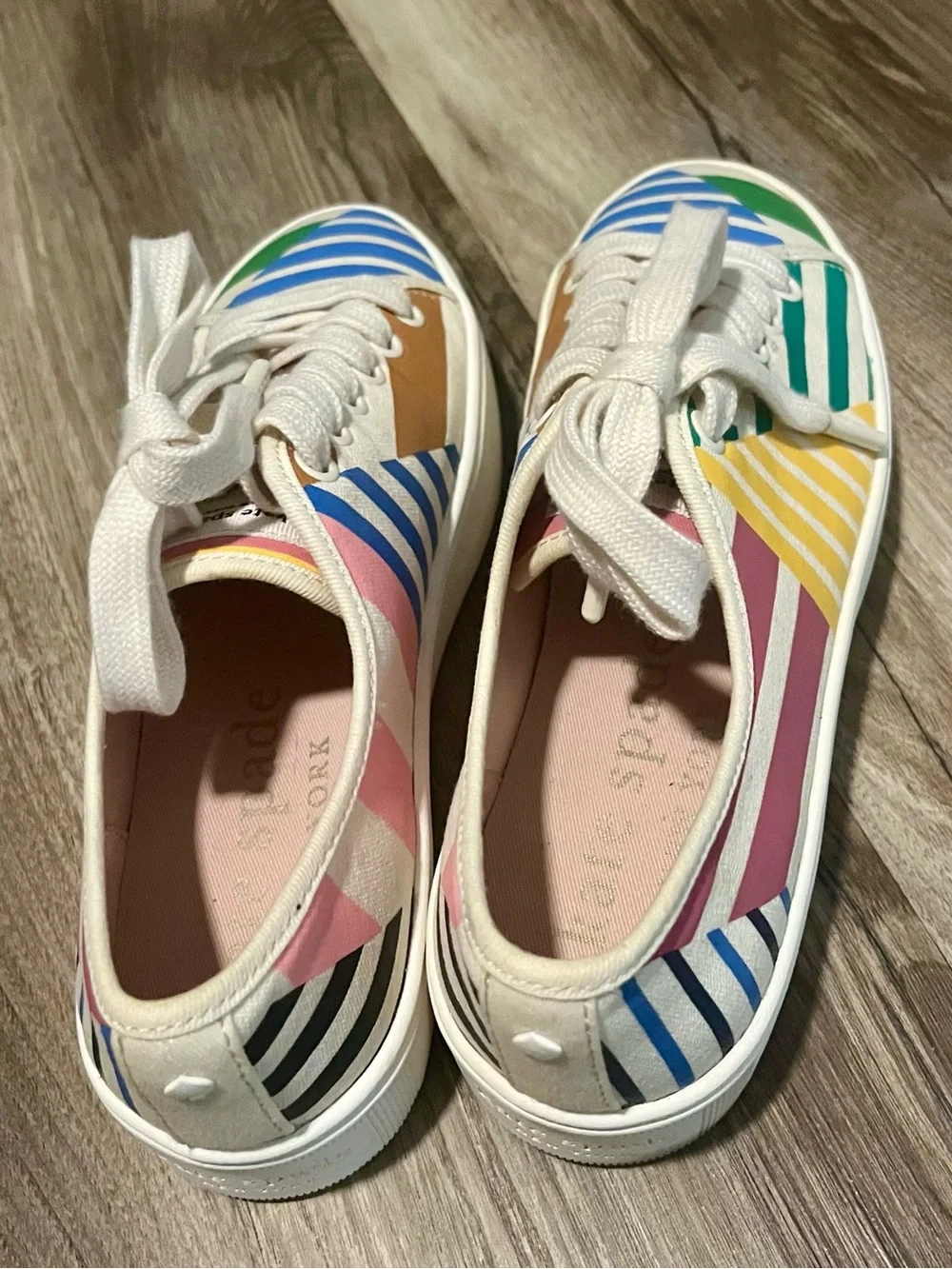 Women’s Kate Spade x Keds rainbow New York triple kick platform shoes size 6